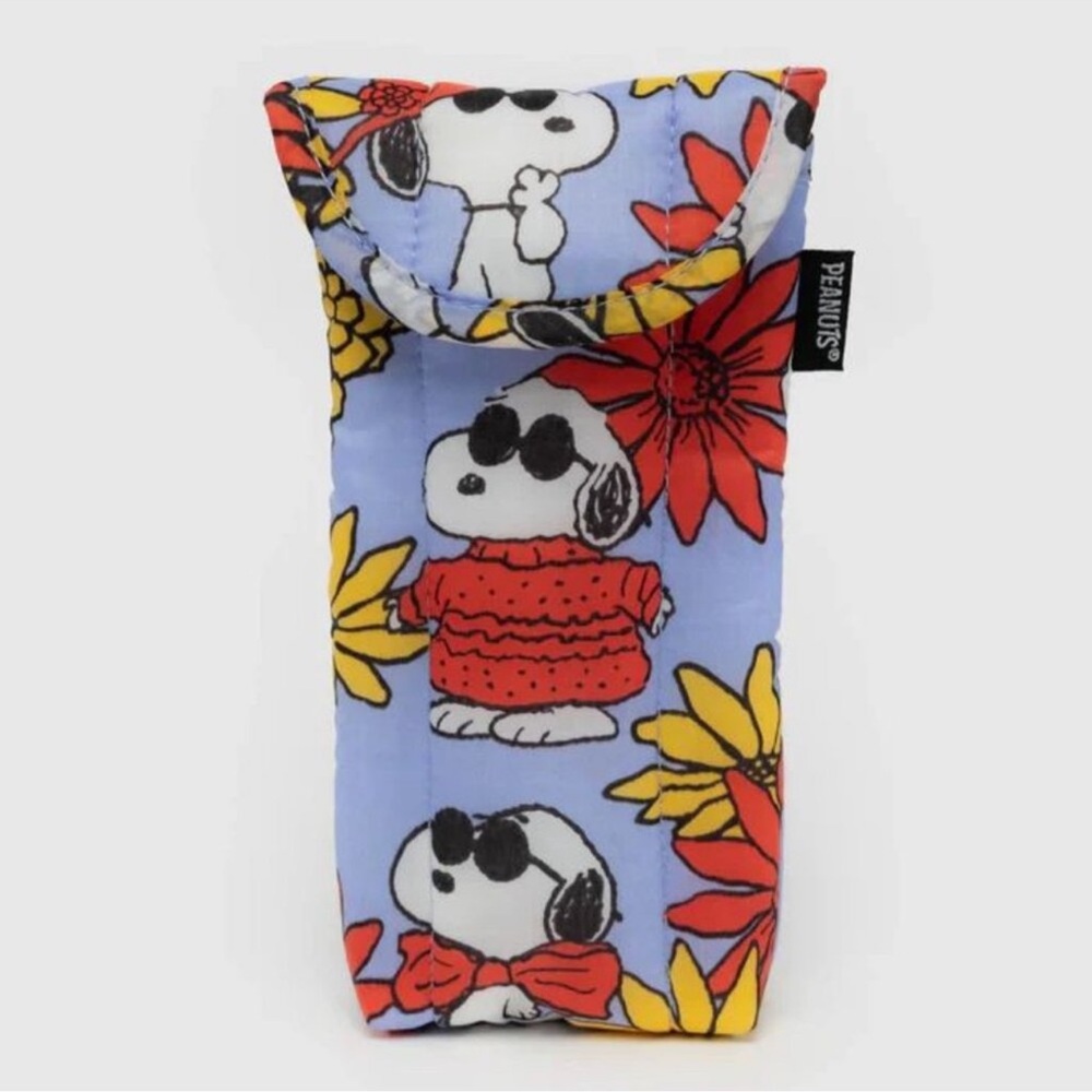 BAGGU x Peanuts Puffy Glasses Sleeve - Floral Snoopy